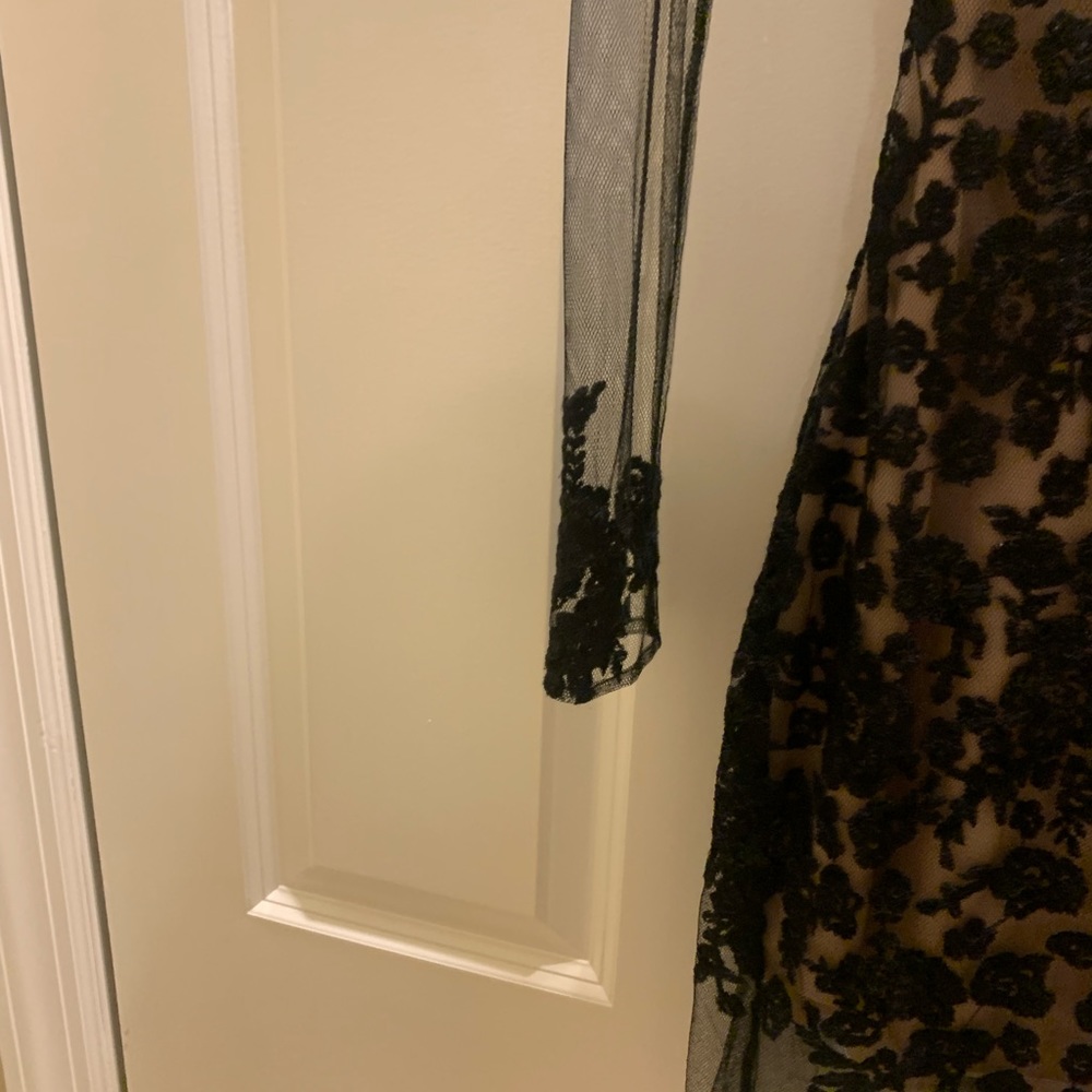 For Love & Lemons Black Floral Lace Overlay Mini Dress - Picture 8 of 8
